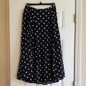 a new day Black Polka Dot Pleated Skirt XS